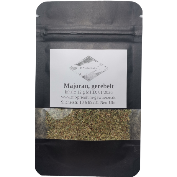 Premium Majoran, gerebelt - Standbodenbeutel 12 g