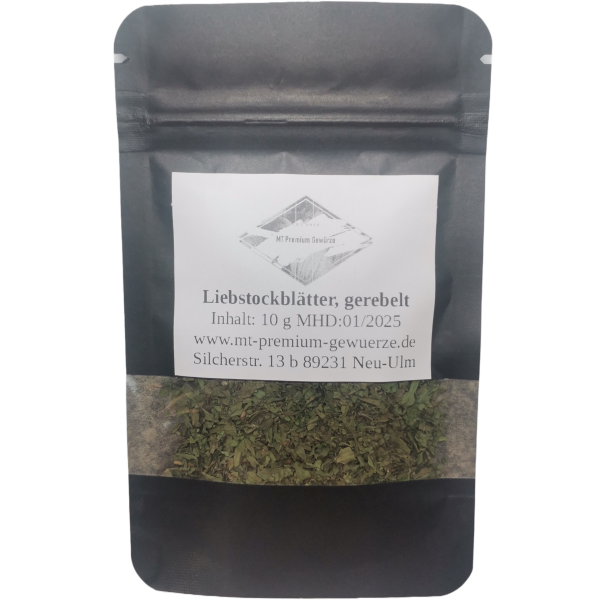 Liebstockblätter (Maggikraut), gerebelt - Standbodenbeutel, 10 g